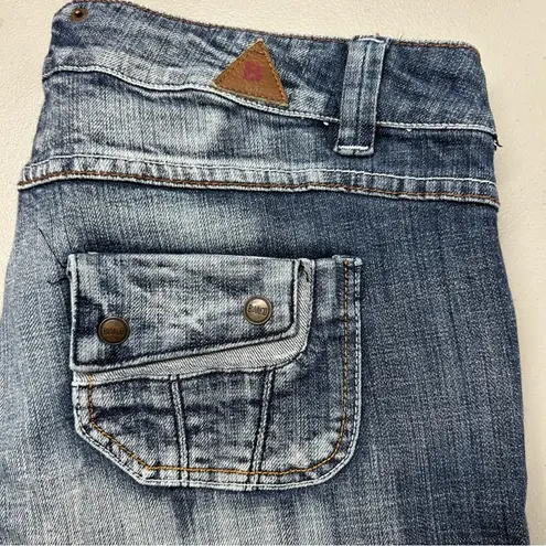 Bianco Denim Blue Jeans Boot Leg Low Rise Pockets Womens Size 4