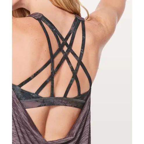 Lululemon Free To Be Serene Tank Heathered Black Cherry Radiant Multi 6