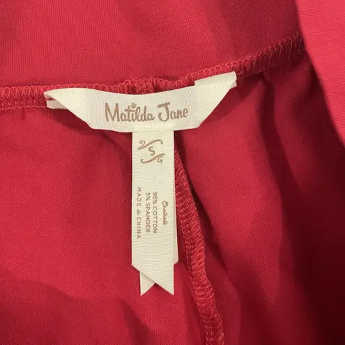 Matilda Jane Ruffle Cropped Pants Women S Red Pull On Boho