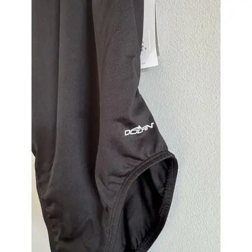 Dolfin NWT Black Ocean Performance Back Solid One-Piece Swimsuit Sz 24