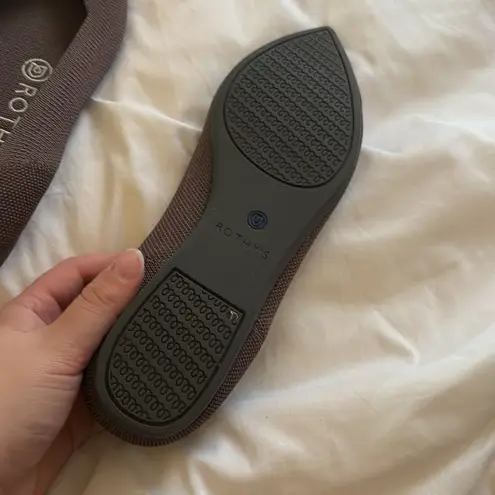 Rothy's The Point Flat Shoe Mink Brown Color W 7 Retired Color