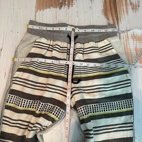Lemlem Meron Sweat Pants Jogger Stripe Heather Grey Size Small