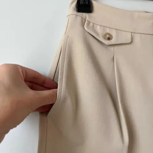 Sophie Rue Corey Suit Short Womens Size XS Tan High Waist Pleated Pocket Chic