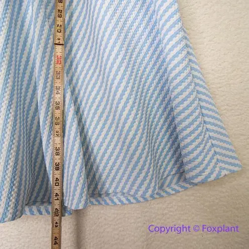 Hutch Anthropologie baby blue and white Bowtie Dress, women plus size 1X