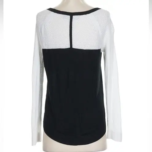 Rag and Bone  Black & White Mesh Raglan Sleeve Knit Pullover Sweater Size Small S - Image 5
