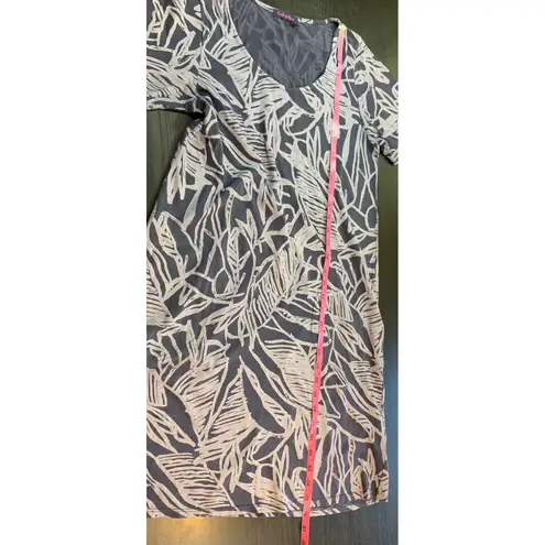 Fresh Produce Fresh Produce XS Leaf Cotton T-Shirt Dress Made in USA Pockets Boho Coastal