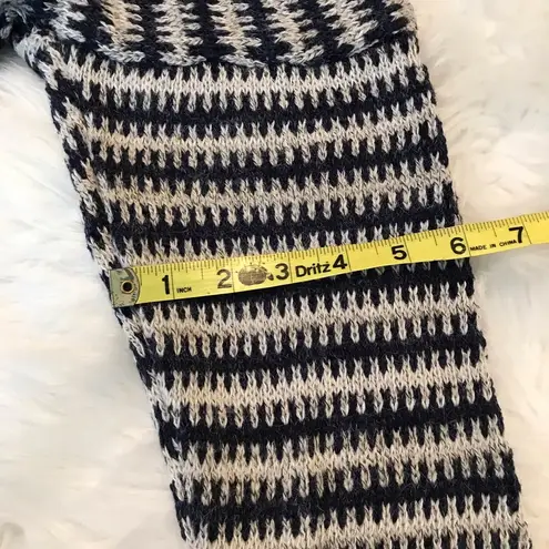 Handmade Open front hand knitted cardigan sweater drop shoulder horizontal stripes