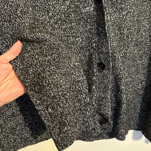 Massimo Dutti Gray Cardigan Sweater Women’s Sz Medium V-Neck Relaxed Fit Button