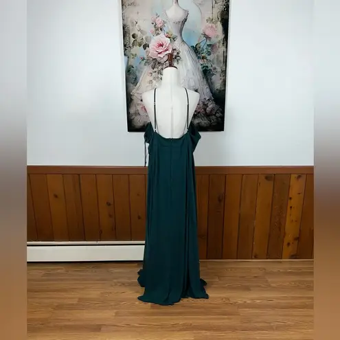 Pretty New Dessy Lovely Chiffon Bridesmaid Gown! Green Size undefined