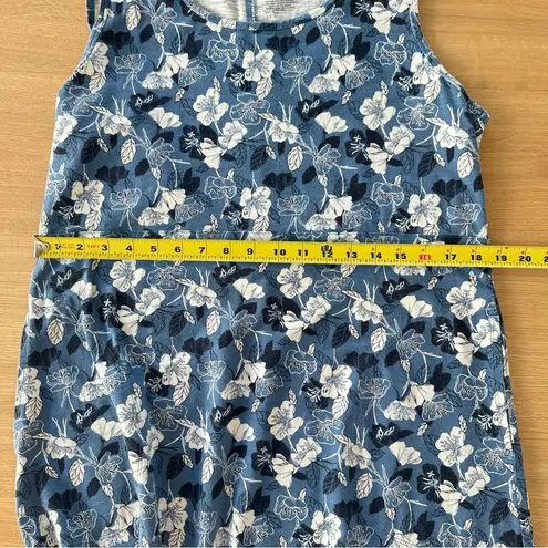 Duluth Trading Co. To 'n' Flow Floral Stretchy Knit Maxi Dress Blue Sz L Size L