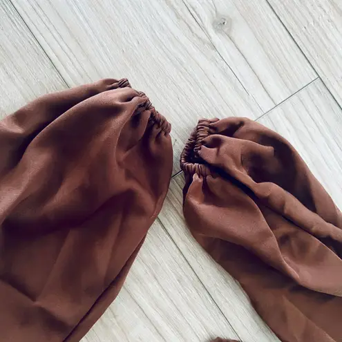 Chocolate Brown Silk Top Size XS