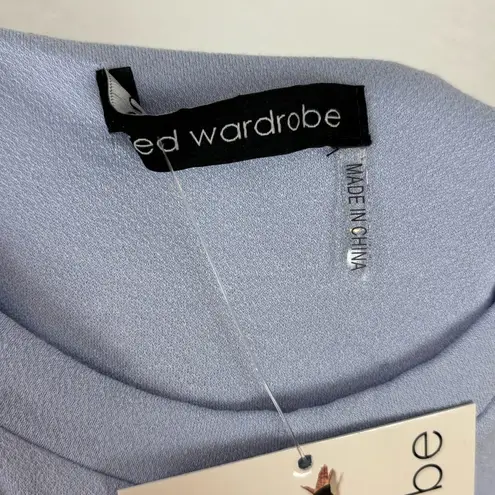 Naked Wardrobe The NW Crew T Short Sleeve Bodysuit in Periwinkle NWT Size Large