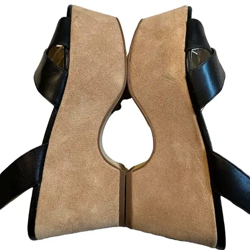 Michael Kors  Ariel Mid Wedge Platform Leather Sandal