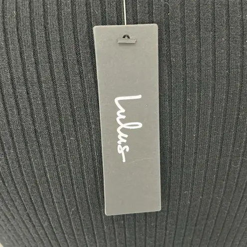 Lulus Layer Lover Black Ribbed Knit Longline Open Cardigan