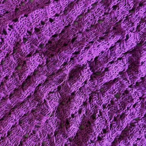 Catherines womens crochet open cardigan sweater orchid pink elbow sleeve 3X