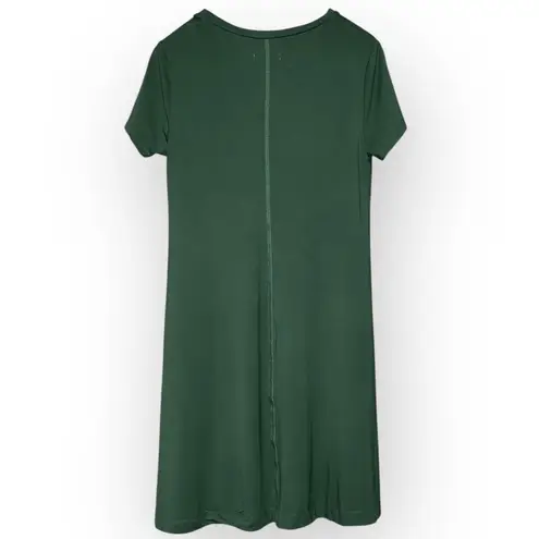 Premise Bottle Green V-Neck T-Shirt Dress with Pockets Women’s Size Medium NWT