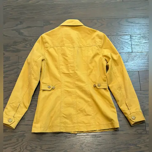 J. McLaughlin  Classic Twill Cargo Utility Jacket in Mustard Yellow Size XS