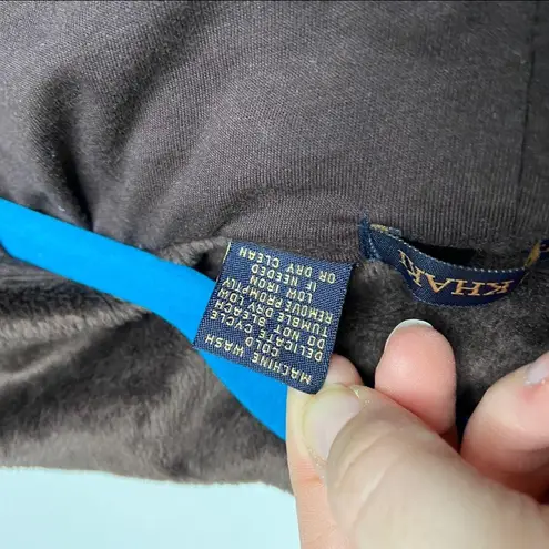 British Khaki Plush Brown Quilted Zip Up Vest