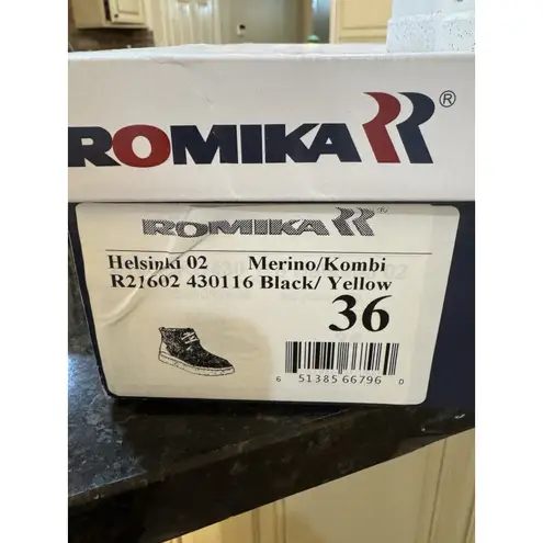 New $115 ROMIKA Helsinki 02 Fleece Lined Waterproof Sneaker Boot Women Size 5.5