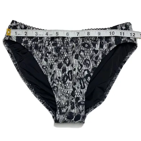 Gideon Oberson Leopard Snake Cheeky Bikini Bottom Black Size 6