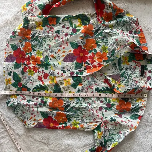 J. Crew Classic popover shirt in Ratti® island botanical print Size M White Size M