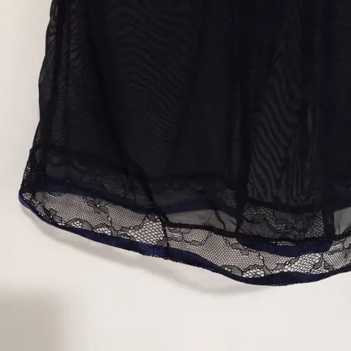 Oh la la Cheri Paris L Underwire Sexy Stretch Tulle n Lace Purple Black Lingerie Size L