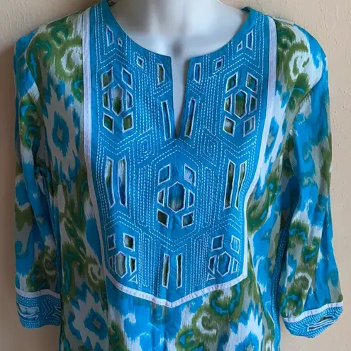 Cotton Swimsuit Tunic Coverup Ikat Kas Designs M Size M