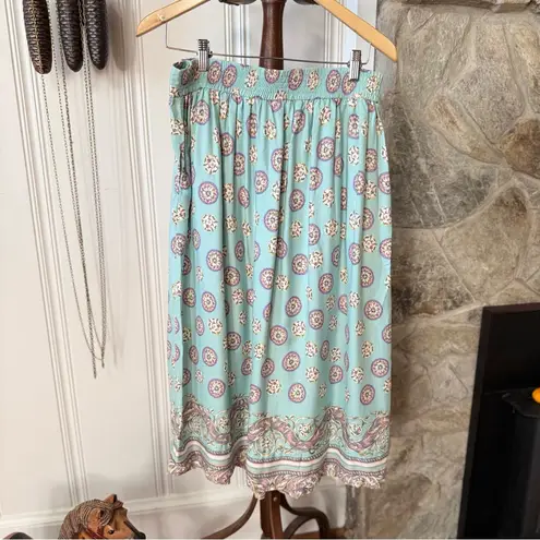 CHAUS NEW YORK Vintage 90s Pleated Floral Midi Skirt