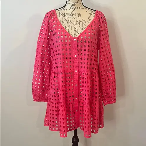 Solid & Striped NWT ‘Evan’ eyelet cotton swim cover up mini dress M