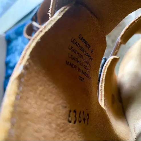 FREEBIRD by Steven Freebird Shoes Caprice Leather Strappy Open-Toe Block-Heel Slide Cognac 8 GUC