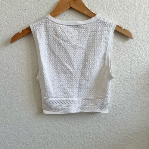 Babaton Aritzia Pointelle Tank Top White Knit Small S