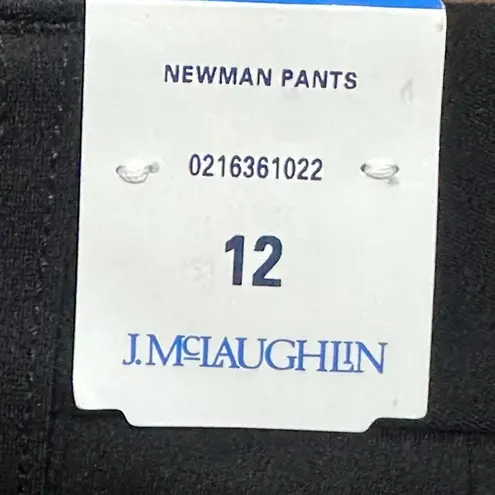 J. McLaughlin Newman Dress Pants Wide Leg Black 12 Work Office Professional