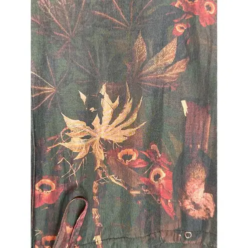 ALLSAINTS Rosi Nila Dark Khaki Green Tiered V-neck Midi Dress Sz 0