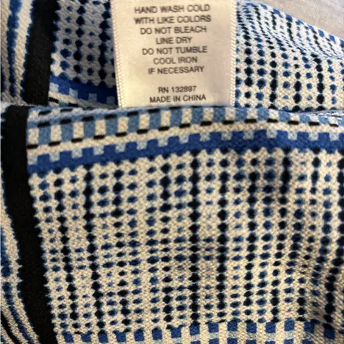 Rose + Olive Blue and Black Striped Tank Top