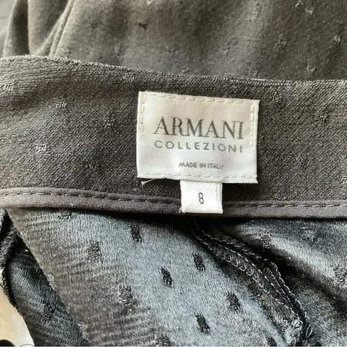 Armani Collezioni Black Textured Pants Size 8