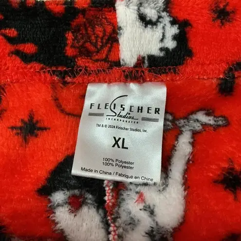 Betty Boop Red Plush Shorts Lounge Sleep Pajama XL Flirty Cartoon Character