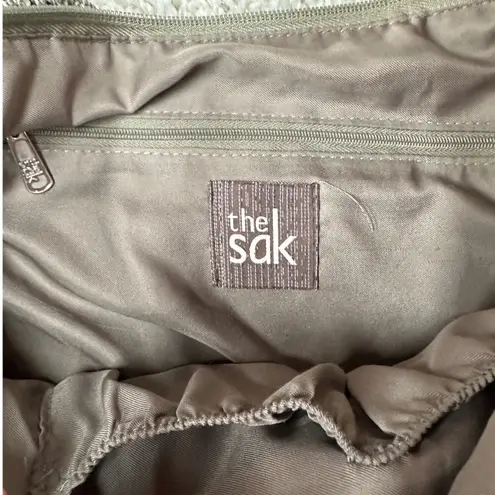 The Sak Belle Crochet Multi Striped Boho Shoulder Tote Purse Handbag One Size