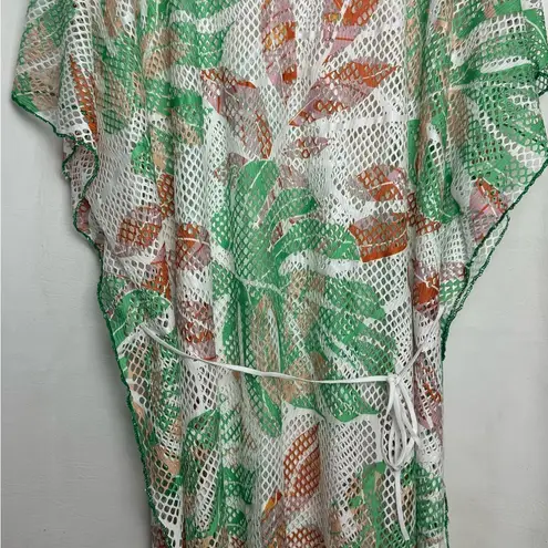 Tropical Leaf Print Kaftan Swim Coverup NWOT XL