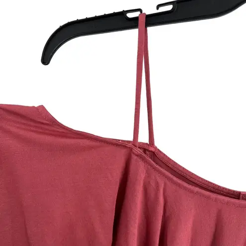 LA Made Dark Pink Flutter Sleeve Mini Dress Small New