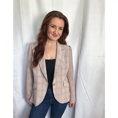 Sans Souci San Souci pink plaid blazer