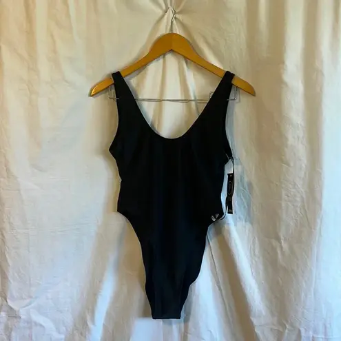Boohoo  ‘Petite Scoop High Leg’ One Piece Low Back Swimsuit NWT