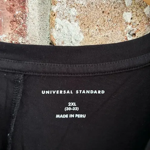 Universal Standard Black Cinch Waist T-shirt Dress