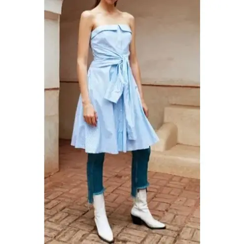 Claudie Pierlot Rina Corseted Dress Sz. 36 (US S) Blue