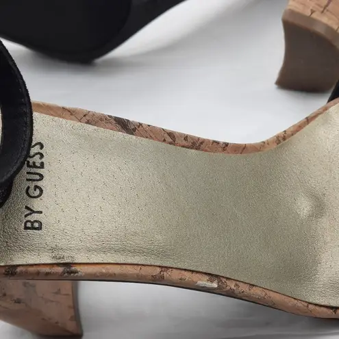 G by Guess Shantel Shoes Women's Size 9M Faux Suede Chunky Heel Open Toe Sandals