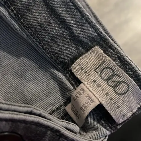 LOGO By Lori Goldstein LOGO Grey Smoke Regular Straight-Leg Boyfriend Jeans, Plus Size 28 New w/Tag