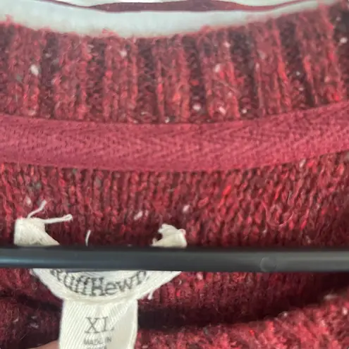 Ruff Hewn Women's Size XL Red Knit Speckle Wool Blend Tunic Sweater