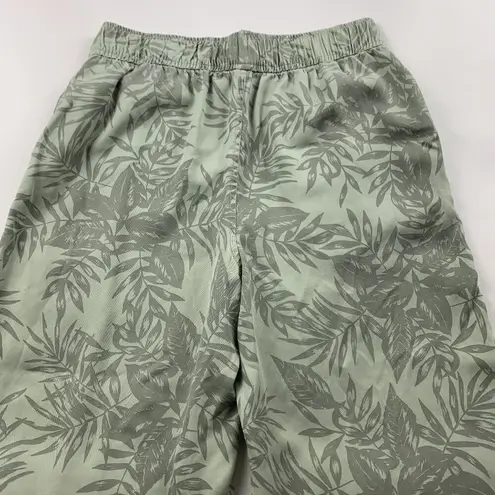 C&C California Soft Sage Palm Print Tencel Wide Leg Lounge Pant S