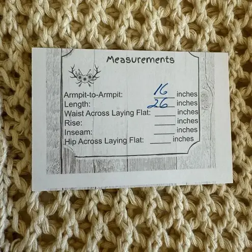 Huntington Ridge Ramie Cotton Cream Botton Boho Festival Crochet Vest M # 2244 Size M