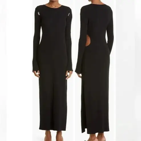 Mach & Mach bodycon Ribbed Cutout Long Sleeve Sweater Dress size L