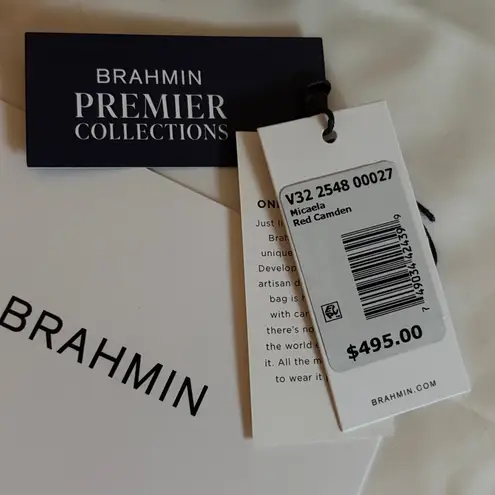 Brahmin Micaela Red Camden Bag